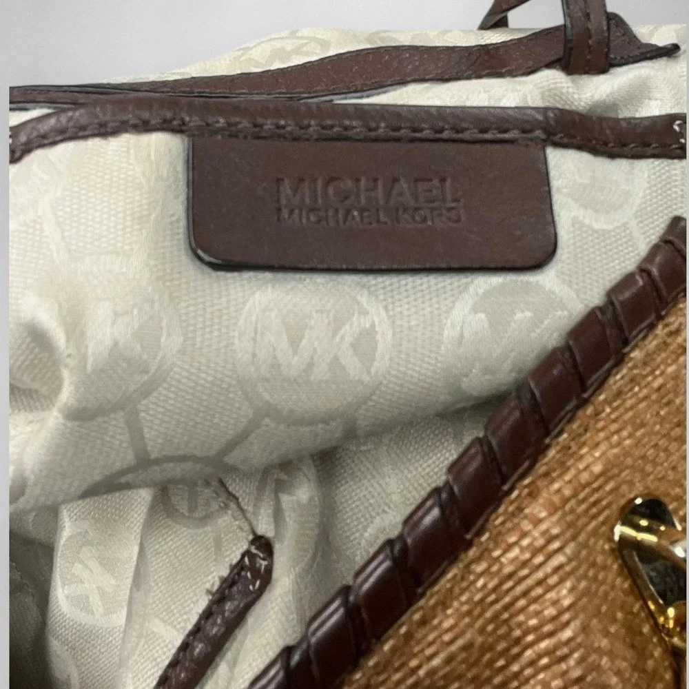 MICHAEL KORS Bennet Straw Hobo Shoulder Bag - Picture 11 of 12